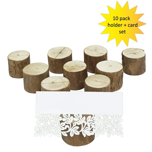 10Pack Wooden Table Card Holder Stand Number Place Name Menu Party Wedding Decor 